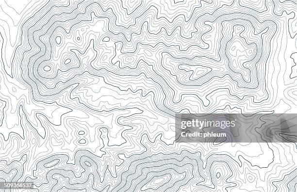 ilustraciones, imágenes clip art, dibujos animados e iconos de stock de topographic contour líneas en montañoso - topografía