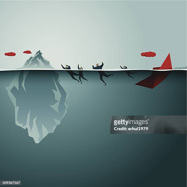 disaster - sinking stock illustrations