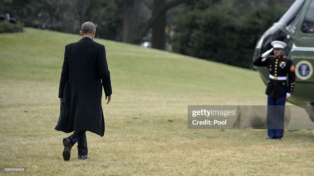 President Obama Departs the White House