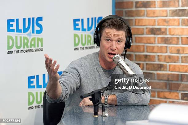 Billy Bush visits "The Elvis Duran Z100 Morning Show" at Z100 Studio on February 10, 2016 in New York City.