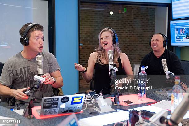 Billy Bush, Bethany Watson, and Greg T at "The Elvis Duran Z100 Morning Show" at Z100 Studio on February 10, 2016 in New York City.