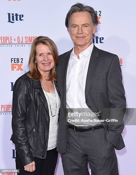 Actor Bruce Greenwood and wife Susan Devlin arrive at the premiere of 'FX's 'American Crime Story - The People V. O.J. Simpson' at Westwood Village...