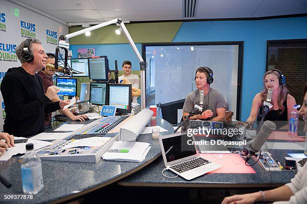 Elvis Duran, Billy Bush, and Bethany Watson at "The Elvis Duran Z100 Morning Show" at Z100 Studio on February 10, 2016 in New York City.