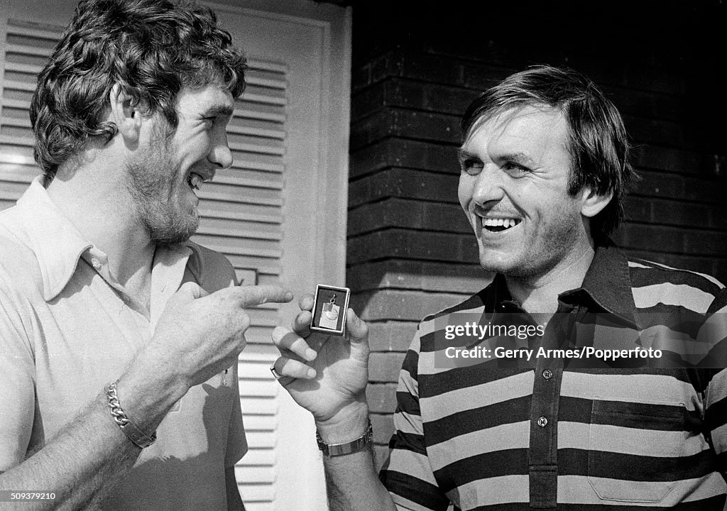 Aston Villa striker Peter Withe with goalkeeper Jimmy Rimmer who, in ...