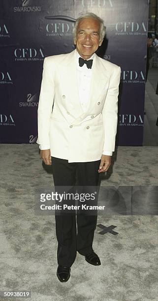 Designer Ralph Lauren attends the 2004 CFDA Fashion Awards June 7, 2004 in New York City.