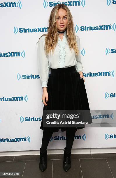 Singer Zella Day visits the SiriusXM Studios on February 10, 2016 in New York City.