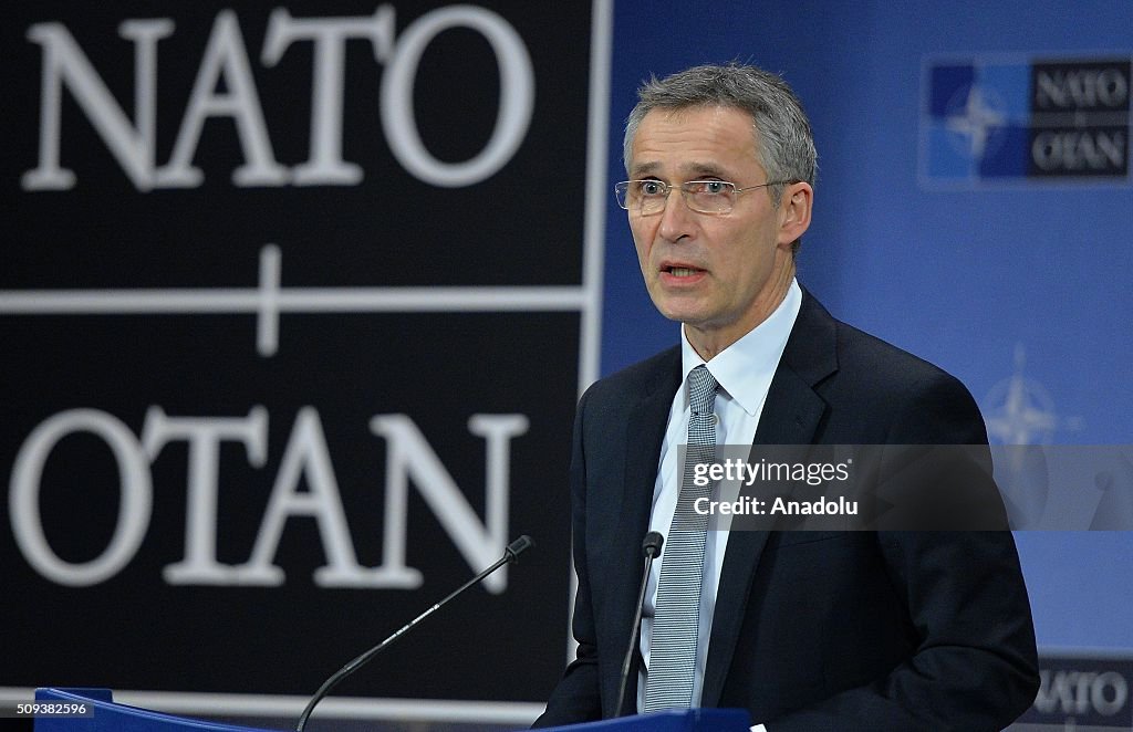 NATO Secretary General Jens Stoltenberg holds press conference in Brussels