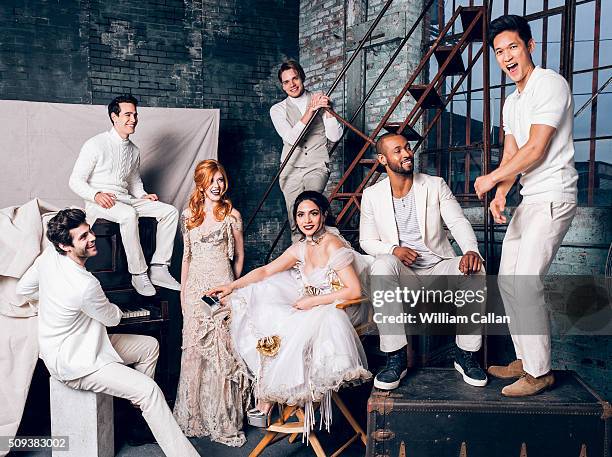 The cast of 'Shadow Hunters' Isaiah Mustafa, Harry Shum Jr., Katherine McNamara, Dominic Sherwood, Alberto Rosende, Matthew Daddario, and Emeraude...