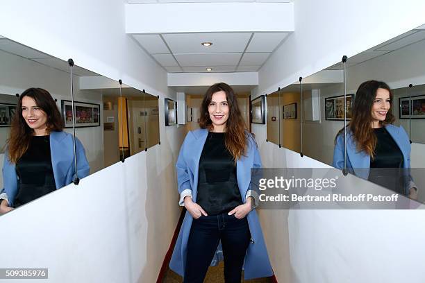 Actress Zoe Felix presents the Theater Play "Je vous ecoute", performed at Theatre Tristan Bernard, during the 'Vivement Dimanche' French TV Show at...