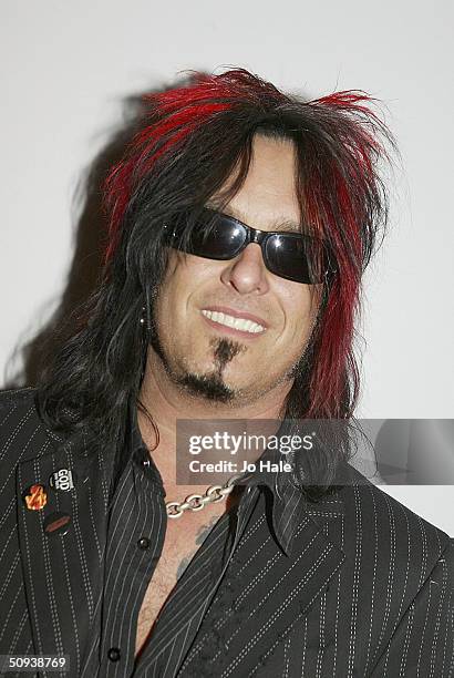 Brides of Destruction's Nikki Six from Motley Crue arrive at "The Metal Hammer Golden Gods Awards" at Ocean on June 7, 2004 in London. The second...