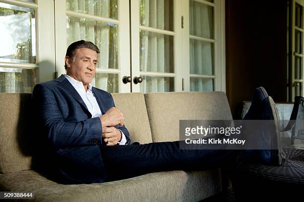 Actor Sylvester Stallone is photographed for Los Angeles Times on December 15, 2015 in Los Angeles, California. PUBLISHED IMAGE. CREDIT MUST READ:...