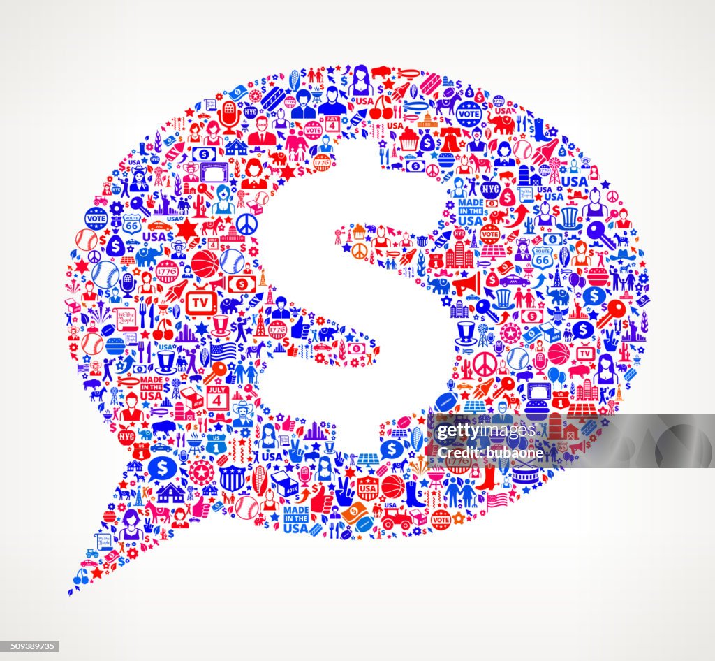 Chat Money US royalty free vector art Pattern