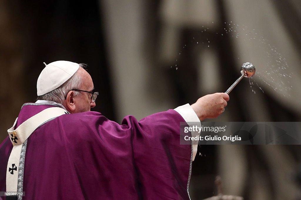 Pope Francis Celebrates Ash Wednesday Mass