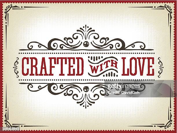 hand drawn vintage label - pencil texture scribble stock illustrations