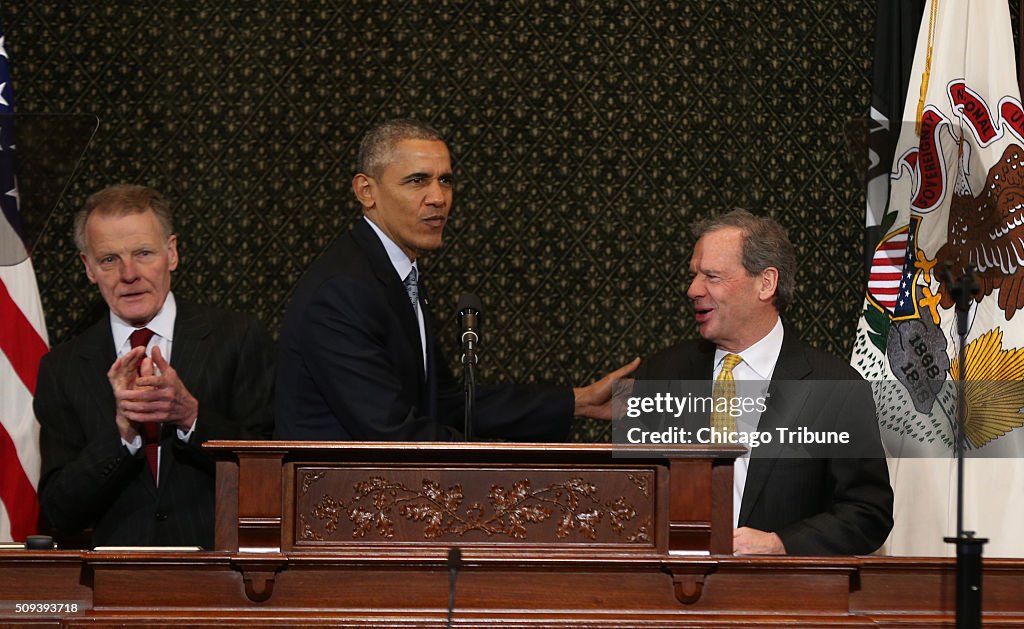 Obama speaks to Illinois lawmakers