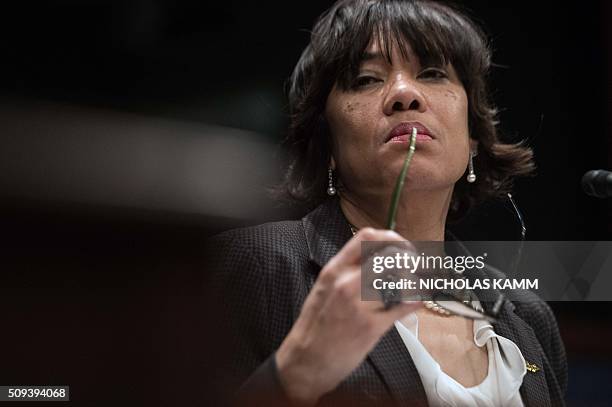 Flint mayor Karen Weaver attends a House Democratic Steering and Policy Committee hearing on the Flint, Michigan, water crisis on Capitol Hill in...