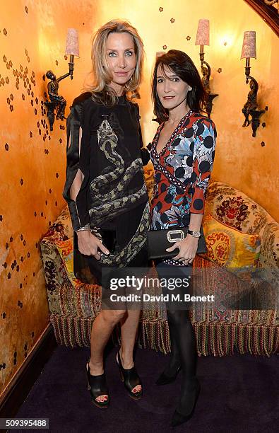 Marie Moatti and guest attend the Kilian Boutique Launch Party at Loulou's on February 10, 2016 in London, England.