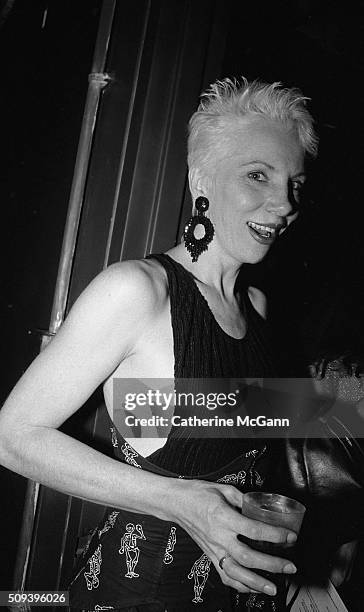 Angie Bowie poses for a photo in December 1990 in New York City, New York.