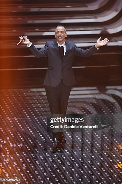 Eros Ramazzotti attends second night of the 66th Festival di Sanremo 2016 at Teatro Ariston on February 10, 2016 in Sanremo, Italy.