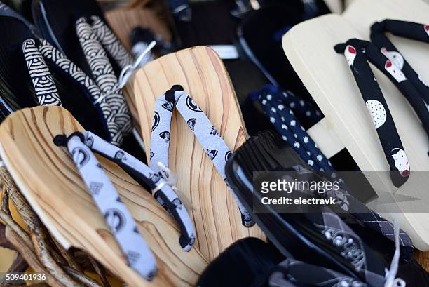 japanese sandals - waraji stock pictures, royalty-free photos & images