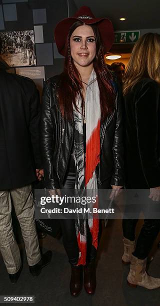Bea Munro attends a private view of "Hendrix At Home" at Jimi Hendrix's restored former Mayfair flat on February 9, 2016 in London, England.