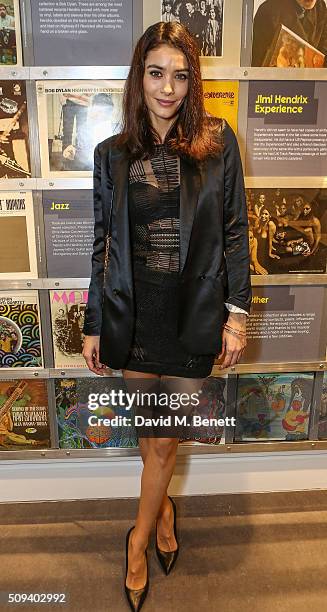 Florence Eugene attends a private view of "Hendrix At Home" at Jimi Hendrix's restored former Mayfair flat on February 9, 2016 in London, England.