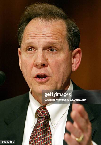 Roy Moore, former Chief Justice of The Alabama Supreme Court, testifies at a Senate Constitution, Civil Rights and Property Rights Subcommittee...
