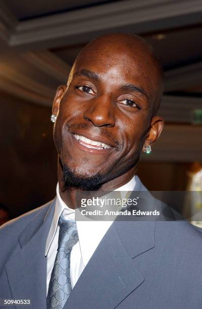 Player of the Year Kevin Garnett of the Minnesota Timberwolves attends the 2004 Governors Membership Awards luncheon at the Beverly Hills Hotel on...