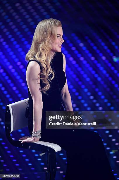 Nicole Kidman attends second night of the 66th Festival di Sanremo 2016 at Teatro Ariston on February 10, 2016 in Sanremo, Italy.