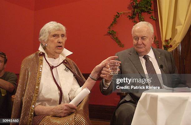 FORMER AUSTRALIAN PRIME MINISTER GOUGH WHITLAM AND WIFE MARGARET AT THE OPENING OF THE NELSON MEERS FOUNDATION HERITAGE COLLECTION. MR & MRS WHITLAM...