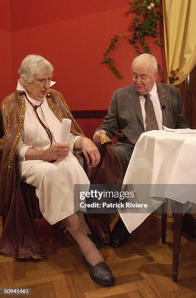 FORMER AUSTRALIAN PRIME MINISTER GOUGH WHITLAM AND WIFE MARGARET AT THE OPENING OF THE NELSON MEERS FOUNDATION HERITAGE COLLECTION. MR & MRS WHITLAM...