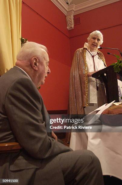 FORMER AUSTRALIAN PRIME MINISTER GOUGH WHITLAM AND WIFE MARGARET AT THE OPENING OF THE NELSON MEERS FOUNDATION HERITAGE COLLECTION. MR & MRS WHITLAM...