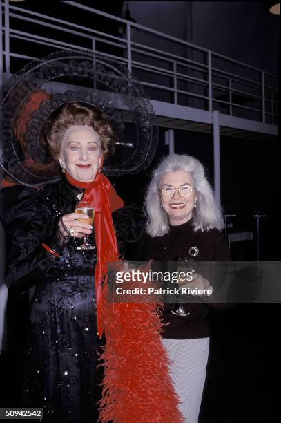 Australian Actress Ruth Cracknell and Robyn Nevil at the Sydney Theatre Company Wharf Restaurant in Sydney,Australia during August 1999.