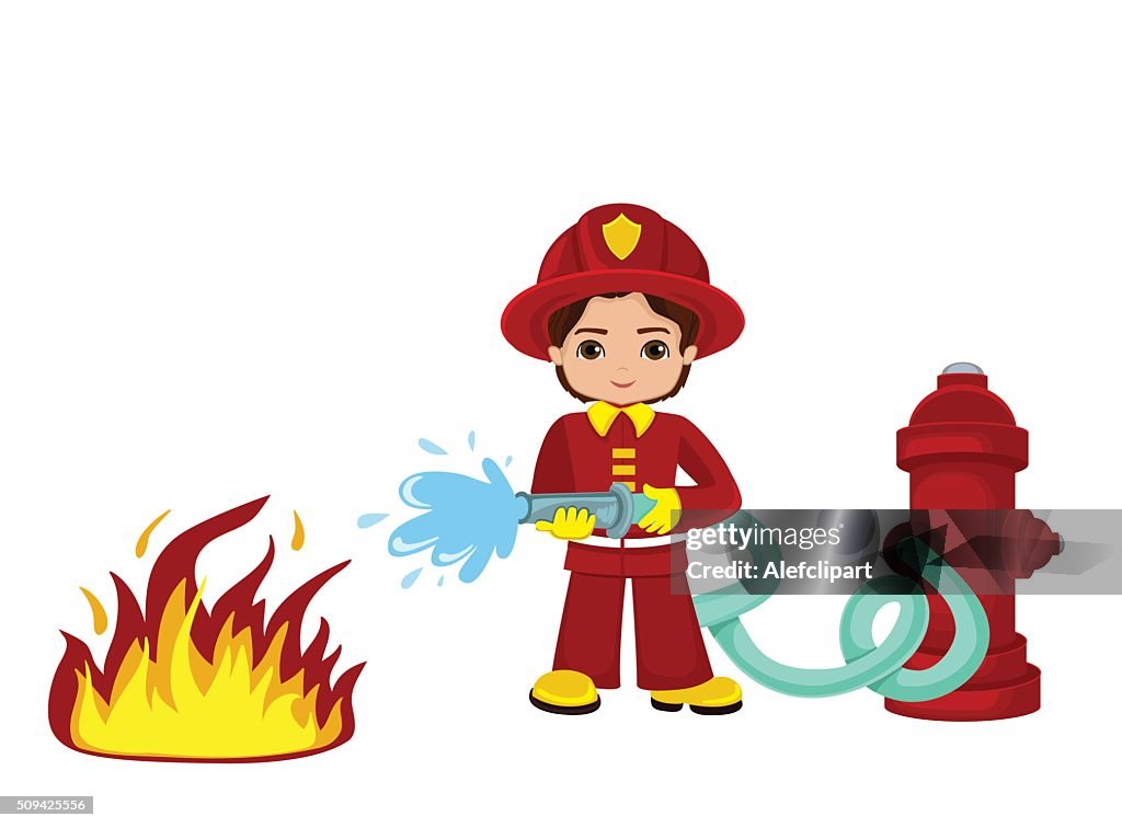 Ilustración De Dibujos Animados De Bombero Un Niño Ilustración de stock - Getty Images Ilustración De Dibujos Animados De Bombero Un Niño Ilustración de stock - Getty Images