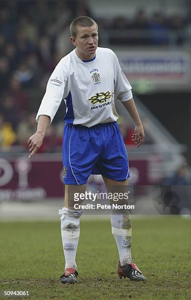 Terry Dunfield of Bury during the Nationwide Division Three Northampton Town v Bury Match, held at Sixfields Stadium, Northampton on 1st May 2004