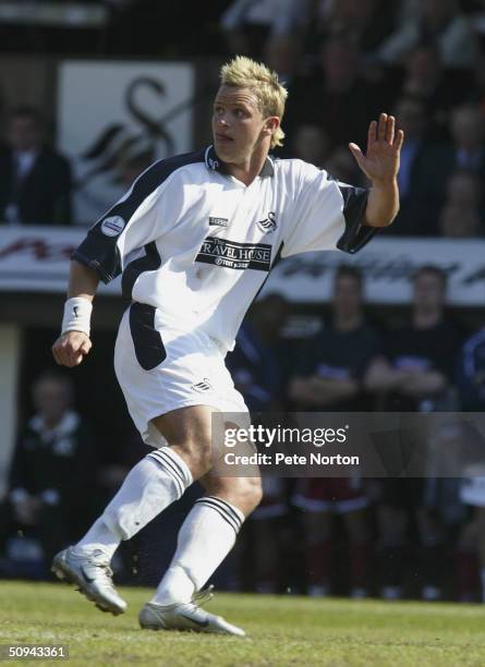 Lee Trundle of Swansea City in action during the Nationwide Division Three Swansea City v Northampton Town held at Vetch Field, Swansea on 24 April...