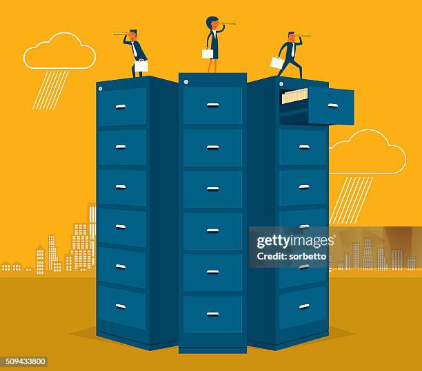 ilustraciones, imágenes clip art, dibujos animados e iconos de stock de grandes datos - fichero archivador