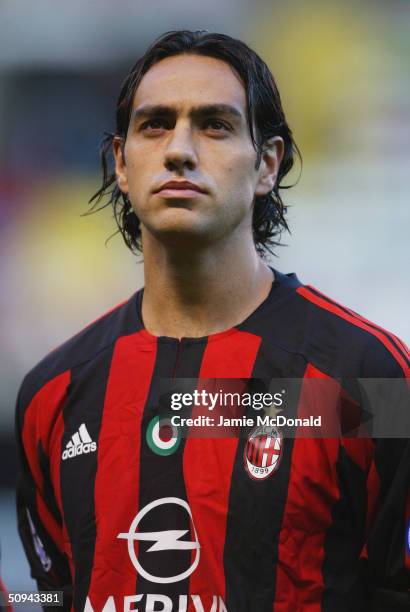 Portrait of Alessandro Nesta of AC Milan during the UEFA Champions League match between Deportivo La Coruna and AC Milan at the Estadio Municipal de...