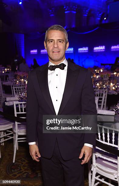Television personality Andy Cohen attends the 2016 amfAR New York Gala at Cipriani Wall Street on February 10, 2016 in New York City.