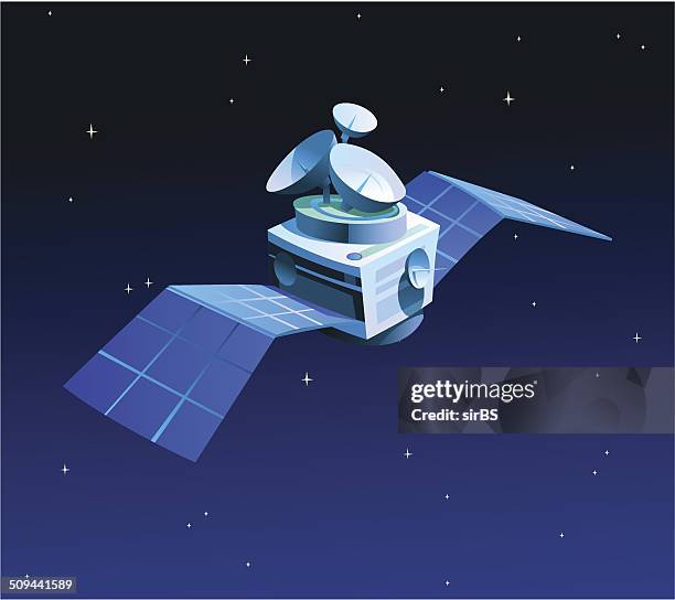 satellite - space station stock illustrations