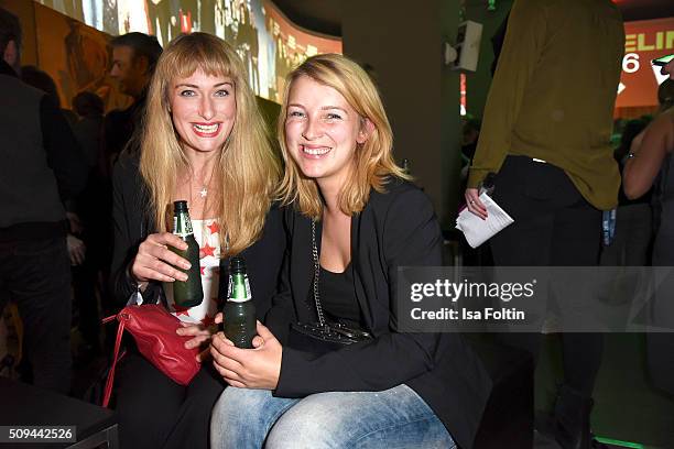 Eva Mona Rodekirchen and Iris Mareike Steen attend the Prelinale Party 2016 on February 10, 2016 in Berlin, Germany.