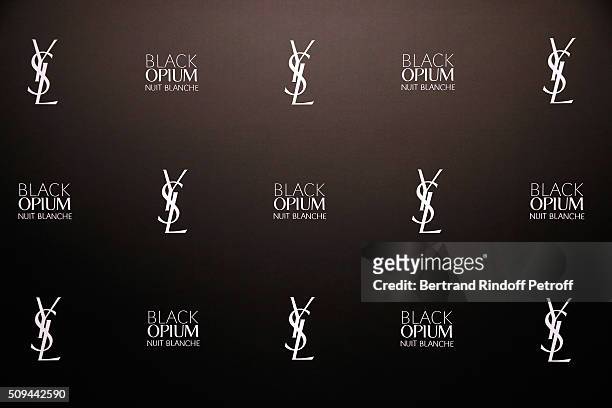 Illustration view during YSL Beauty launches the New Fragrance 'Black Opium Nuit Blanche' on February 10, 2016 in Paris, France.