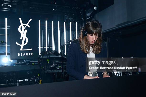 Of the Event performs during YSL Beauty launches the New Fragrance 'Black Opium Nuit Blanche' on February 10, 2016 in Paris, France.