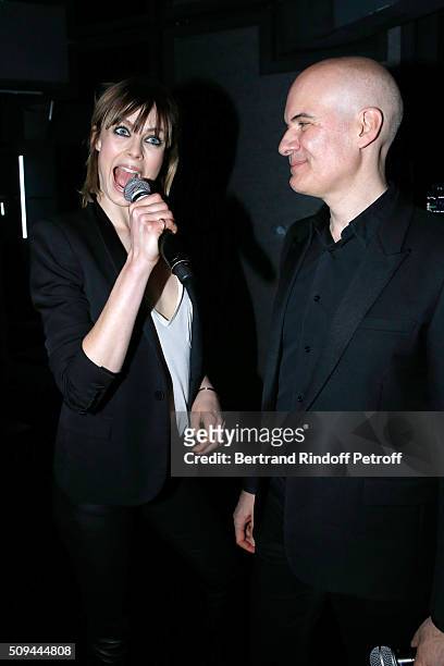 Black Opium perfume Muse, Model Edie Campbell and General Director of of Yves Saint Laurent, Stephan Bezy present YSL Beauty launches the New...