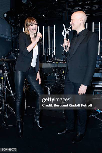 Black Opium perfume Muse, Model Edie Campbell and General Director of of Yves Saint Laurent, Stephan Bezy present YSL Beauty launches the New...