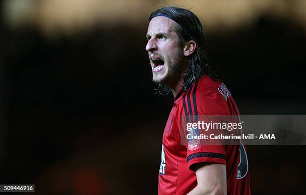 Jonas Olsson of West Bromwich Albion during the Emirates FA Cup match between Peterborough United and West Bromwich Albion at ABAX Stadium on...