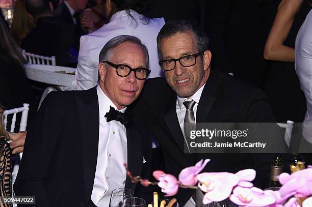 Tommy Hilfiger and Kenneth Cole attend the 2016 amfAR New York Gala at Cipriani Wall Street on February 10, 2016 in New York City.