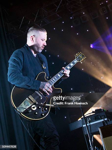Canadian singer Dallas Green aka City and Colour performs live during a concert at the Huxleys on February 10, 2016 in Berlin, Germany.