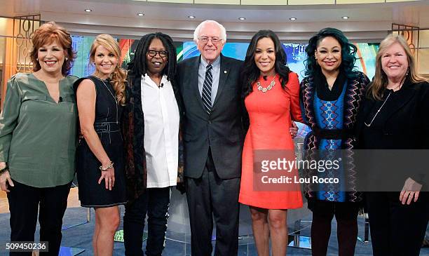 On Walt Disney Television via Getty Images's The View, WEDNESDAY, FEBRUARY 10 , Democratic Presidential Candidate Senator Bernie Sanders joins the...