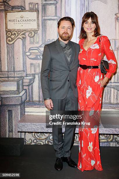 Niklas Worgt and Eva Padberg attend the Moet & Chandon Grand Scores 2016 at Hotel De Rome on February 6, 2016 in Berlin, Germany.